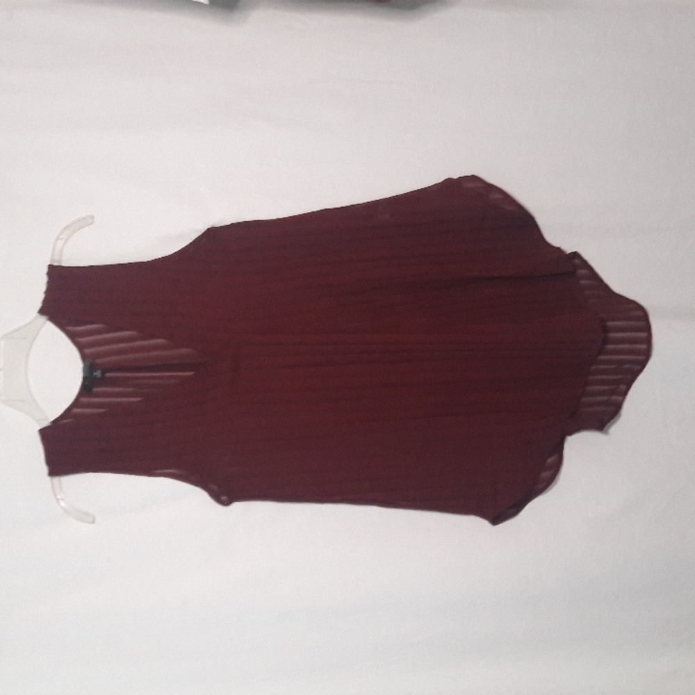 The Limited Trend Blouse Burgundy Size Medium | Sleeveless V-neck | High…